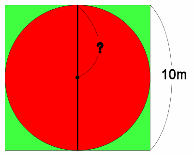 円の面積 直径