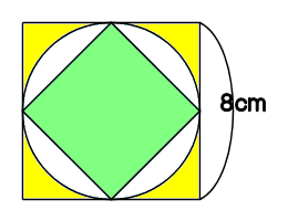 円の中の正方形