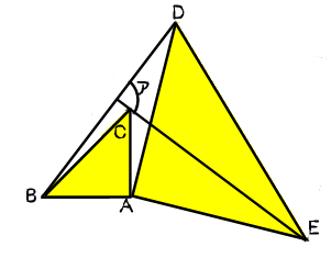 つながった直角二等辺三角形