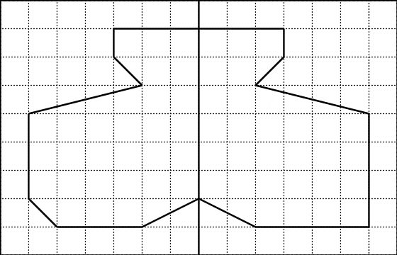 線対称な図形を書く